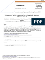 Estimation of Traffic Congestion Cost-A Case Study of A Major Arterial in Karachi