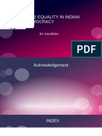 CH Equality in Indian Democracy PPT by Gaurish PDF