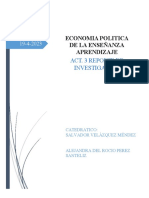 Economia Politica de La Enseñanza Aprendizaje