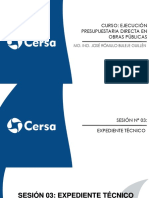 Ejecución Presupuestaria Directa en Obras Públicas - Sesión 03 - Expediente Técnico PDF