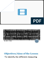 Measuring Dry and Liquid (Bread and Pastry Production)