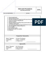 Safe Work Procedures - Installation of Glass Door and Panel