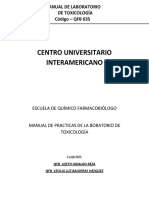 Manual de Laboratorio QFB-635 Toxicologia PDF