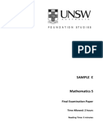 MaS Sample E Final Exam PDF