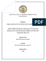 Diez Principales Trabajos Que Se Realizan en Buques Mercantes en Diques Secos