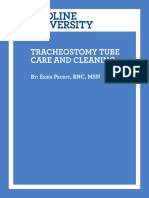 Tracheostomy Tubes Careand Cleaning