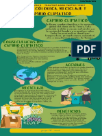 Infografía de Lista Acciones para Cuidar Al Planeta Ecología Ilustrado Verde PDF