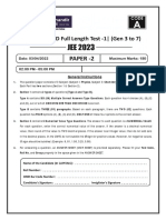 2023-JEE Advanced-Full Length-1 - PAPER-2 - (Gen 3 To 7)