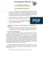 Acta de Suspensión de Obra