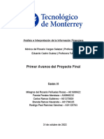 Primer Avance Del Proyecto Final: Análisis e Interpretación de La Información Financiera