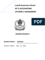 2019 Unit 3 Outcome 2 Solution Book