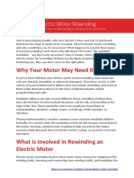 Electric Motor Rewinding