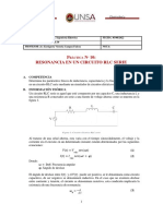 Resonancia en Un Circuito RLC Serie