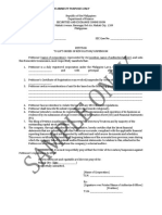 Amnesty Petition To Lift - Sample Format.309f120b