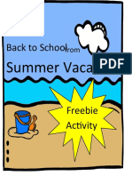 Back To School: Summer Vacation