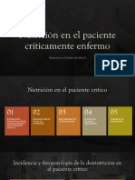 Nutrición en El Paciente Críticamente Enfermo