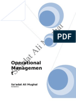 Operations and Project Management