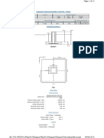 Pipe Support Analysis Report (Isolated Footing)