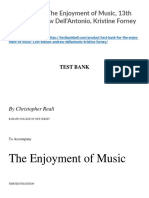 Test Bank For The Enjoyment of Music 13th Edition Andrew Dellantonio Kristine Forney