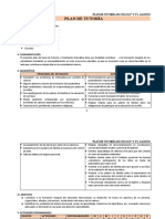 Plan de Tutoría - Iii Ciclo (1° y 2°) - Agosto