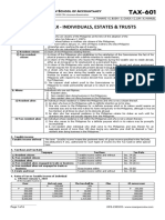 TAX 601 Income Taxes Individuals Trusts - Estates