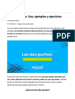 Los Dos Puntos - Uso, Ejemplos y Ejercicios Resueltos