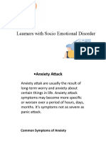 Learners With Socio Emotional Disorder