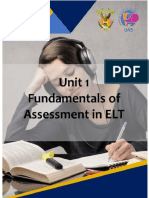 Fundamentals of Assessment in ELT - UNIT 1