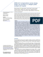 Sars-Cov-2 Seroprevalence Survey Among Health Care Providers in A Belgian Public Multiple-Site Hospital