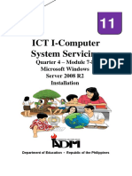 ICT I-Computer System Servicing: Quarter 4 - Module 7-8 Microsoft Windows Server 2008 R2 Installation