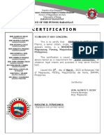 Certification For Proof of Address - Senior