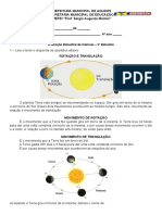 Avaliação de Ciências - 3 Bimestre