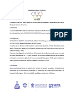 Convocatoria Olimpiada Estatal de Quimica 2023