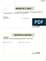 Equação Do 1º Grau - Técnico Material de Apoio Ok