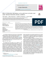 Effect of Dislocation Distribution On The Yield Stress in Ferritic Steel