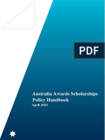 Aus Awards Scholarships Policy Handbook