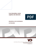 Los Docentes Como Sujetos de Derecho: Desarrollo de Contenidos Actividades