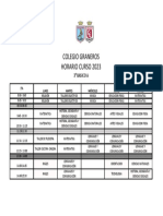 Colegio Graneros Horario Curso 2023: 3° Basico A