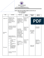 Sample SCHOOL READING PROGRAM IMPLEMENTATION PLAN