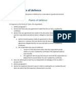 Sample Points of Defence