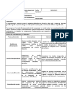 Fichas de Observacion Calibradora y Caldero