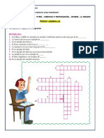 Ficha de Aprendizaje 02 Ciencia y Tecnología - Iii Bim - Reino Animalia