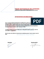 Attestation de Deblocage