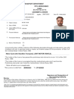 Rto, Moradabad Transport Department: Form 3 (See Rule 3 (A) and 13)