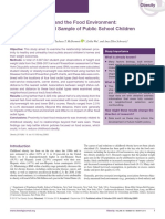 Childhood Obesity and The Food Environment A Population Based Sample of Public School Children in New York City