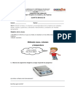 Guía Midiendo Las Propiedades de La Materia 4° Basico