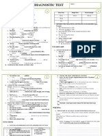 2nd Year Baccalaureate Class Diagnostic Test