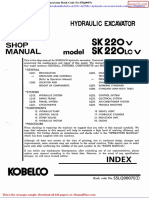 Kobelco Sk220v Sk220lcv Hydraulic Excavator Book Code No S5lq0007e