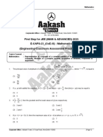 E-CAPS-23 - For CoE (XI) - Mathematics - (Que. - Answer Key)