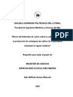 Hidróxido de Calcio Efecto en La Calidad de Estanques